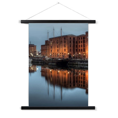 Dusk at Merseyside Maritime Museum Fine Art Print with Hanger