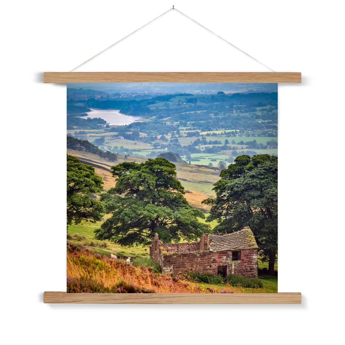 Overlooking Tittesworth Reservoir Fine Art Print with Hanger