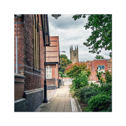 St James' Church from Webberley Lane, Longton Wall Art Poster