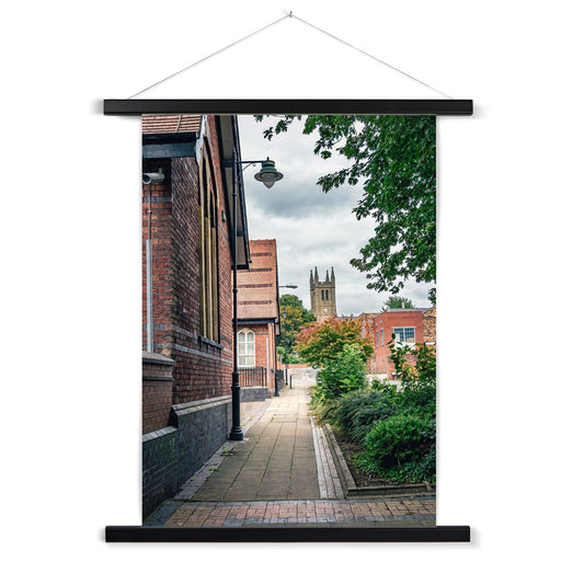 St James' Church from Webberley Lane, Longton Fine Art Print with Hanger