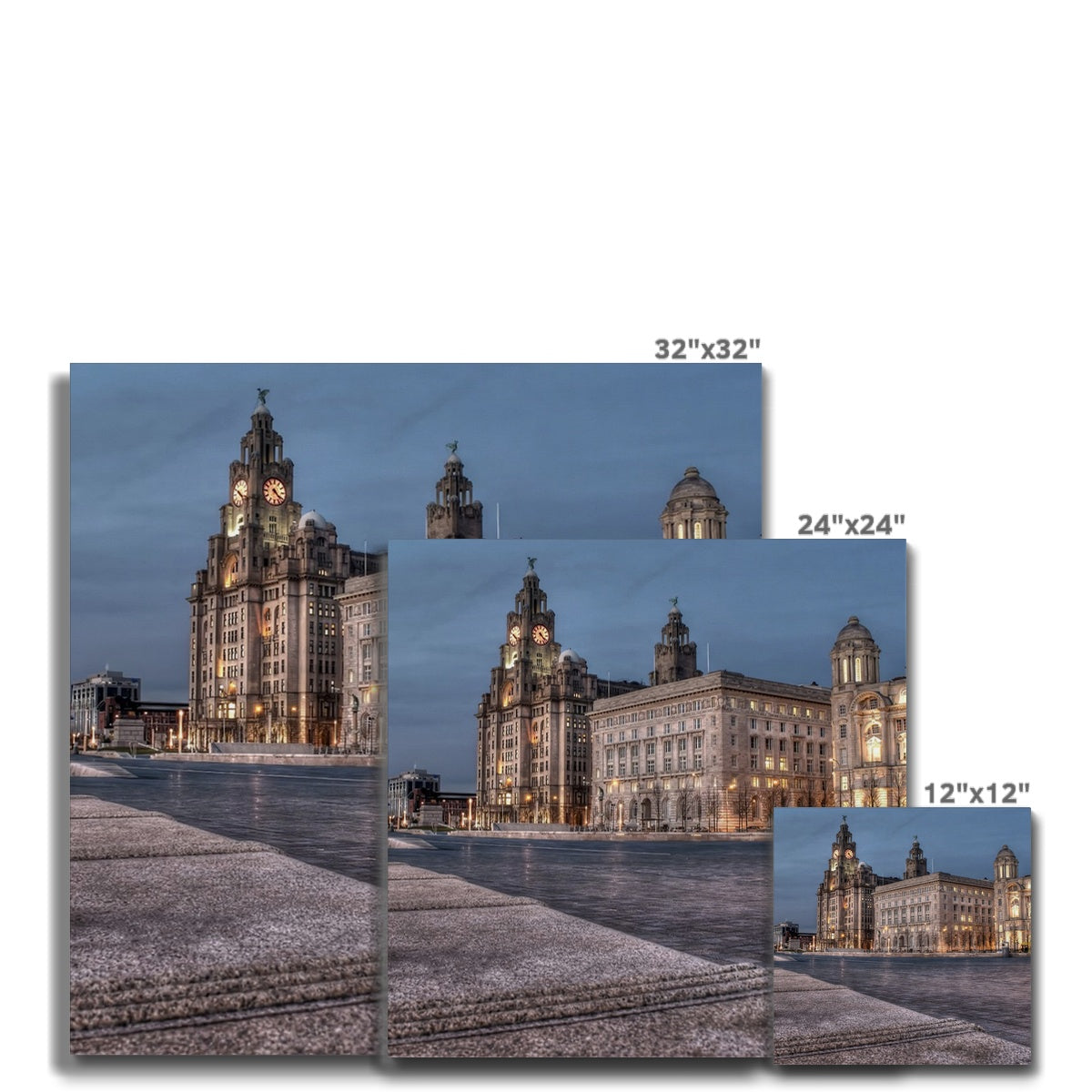 The Liver Buildings: A Liverpool Icon at Twilight Canvas