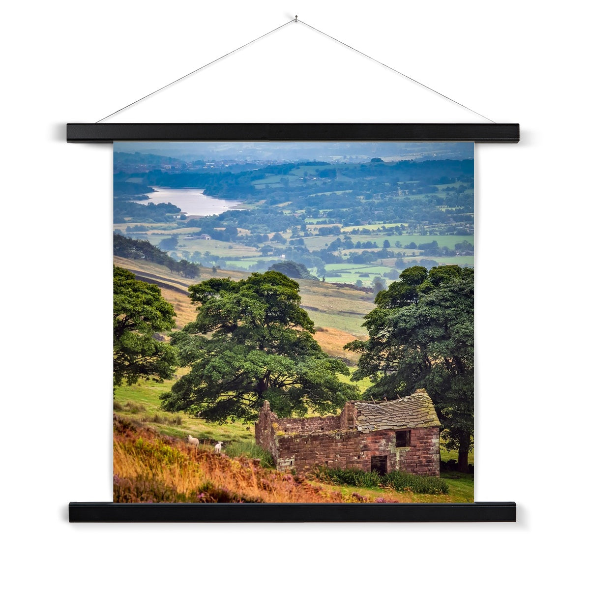 Overlooking Tittesworth Reservoir Fine Art Print with Hanger