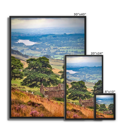 Overlooking Tittesworth Reservoir Framed Canvas