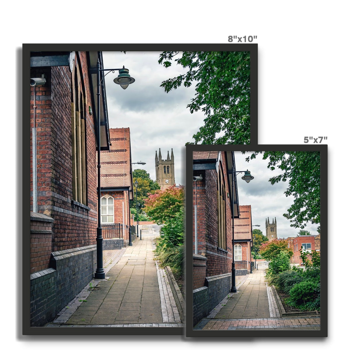 St James' Church from Webberley Lane, Longton Framed Photo Tile