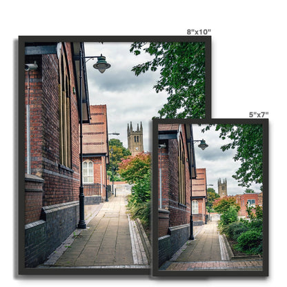 St James' Church from Webberley Lane, Longton Framed Photo Tile