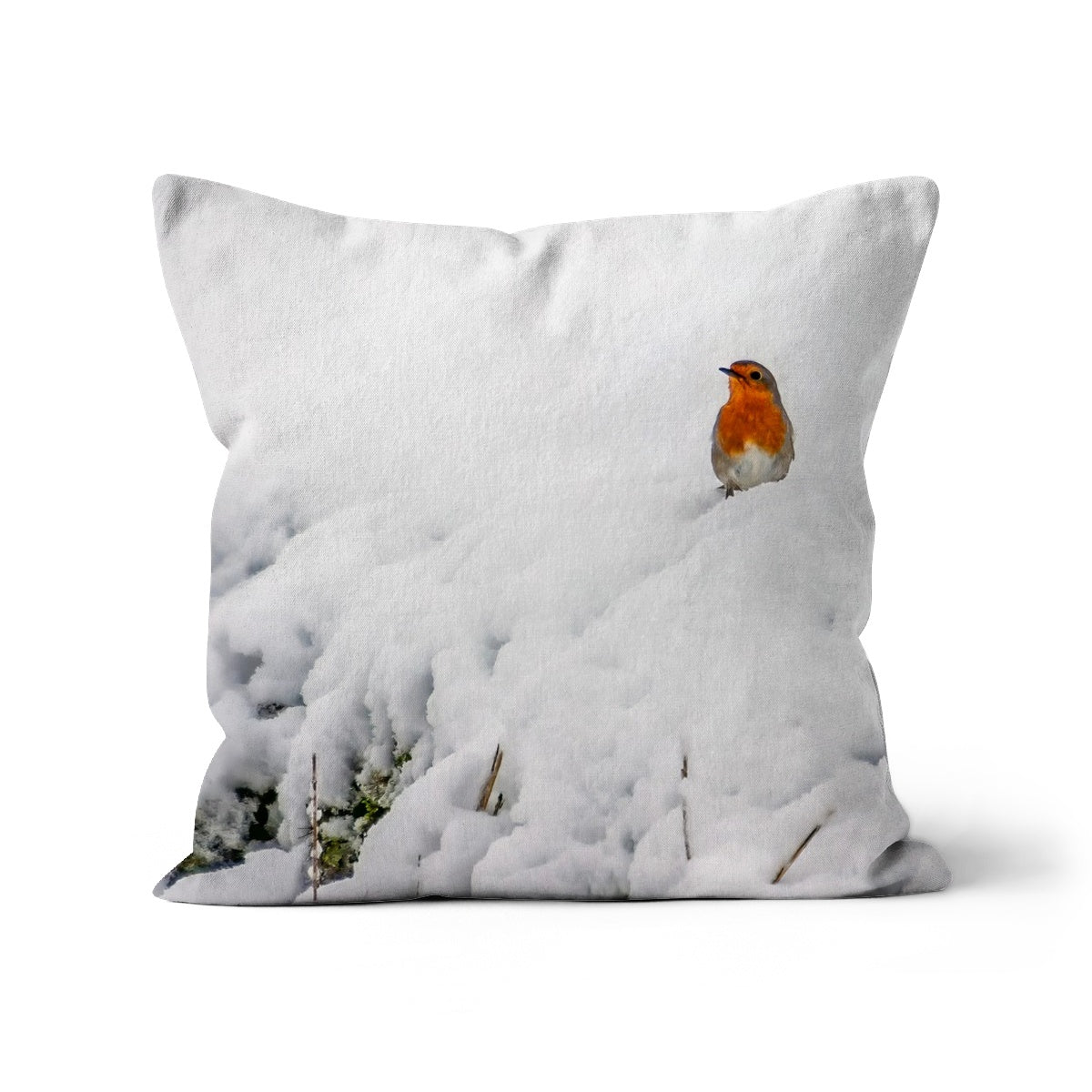 Robin in Winter Cushion