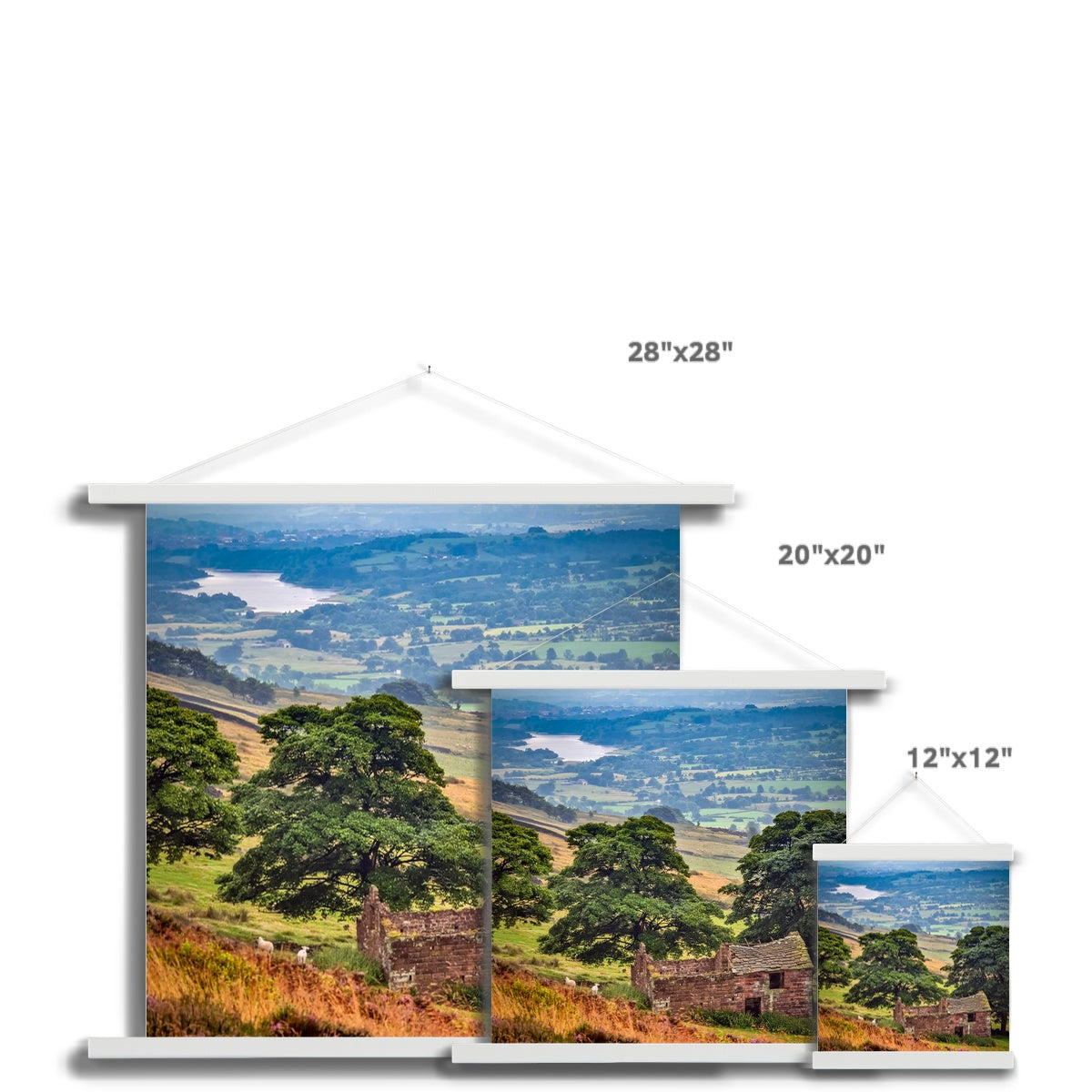 Overlooking Tittesworth Reservoir Fine Art Print with Hanger