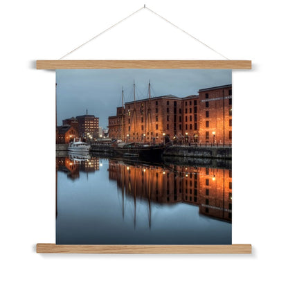 Dusk at Merseyside Maritime Museum Fine Art Print with Hanger