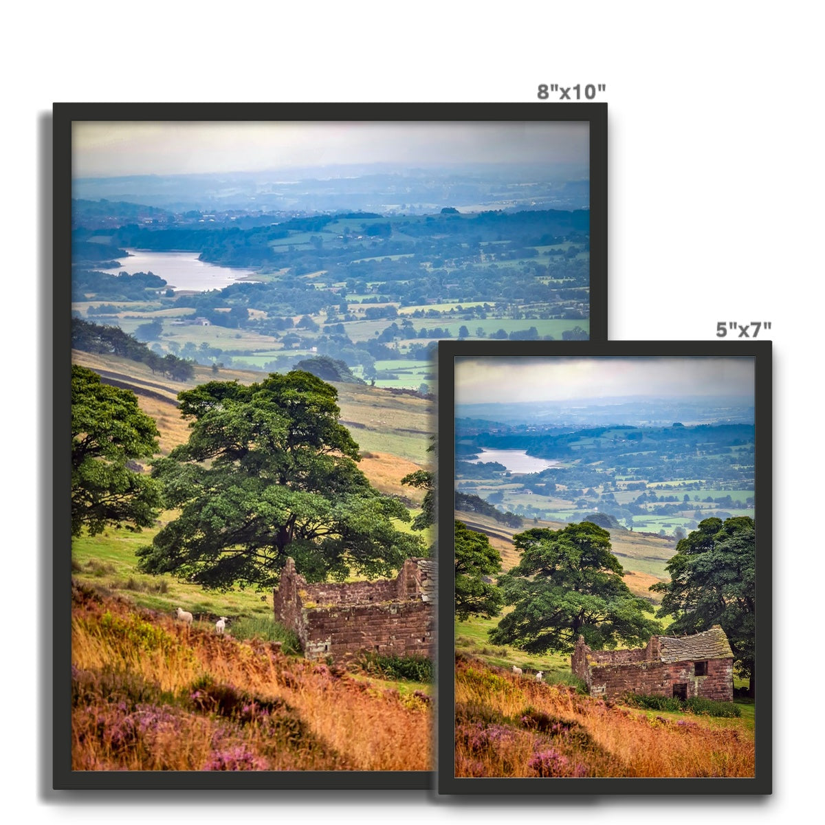 Overlooking Tittesworth Reservoir Framed Photo Tile