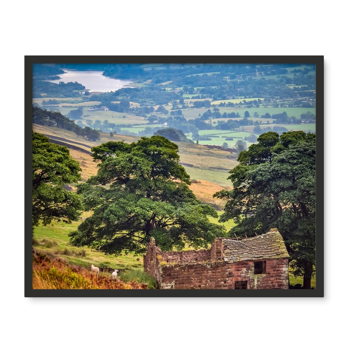 Overlooking Tittesworth Reservoir Framed Photo Tile