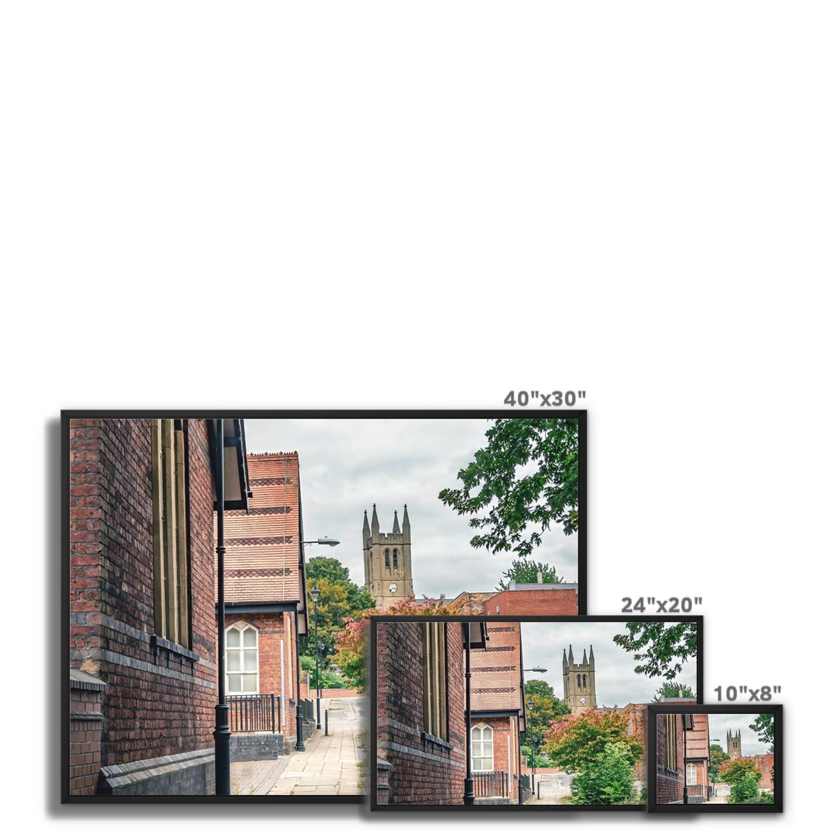 St James' Church from Webberley Lane, Longton Framed Canvas