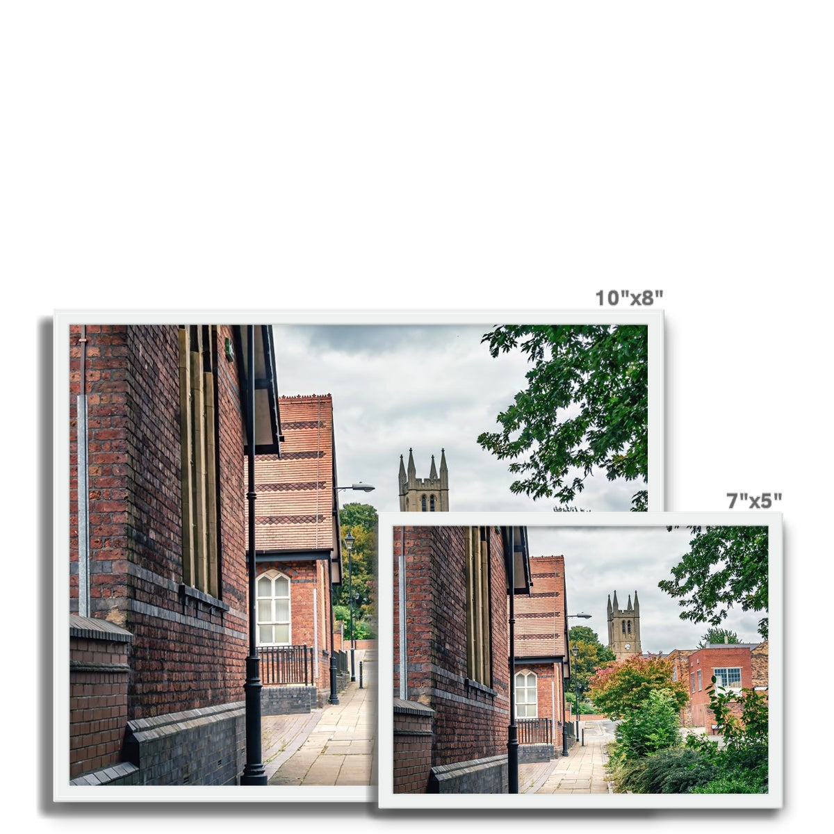 St James' Church from Webberley Lane, Longton Framed Photo Tile