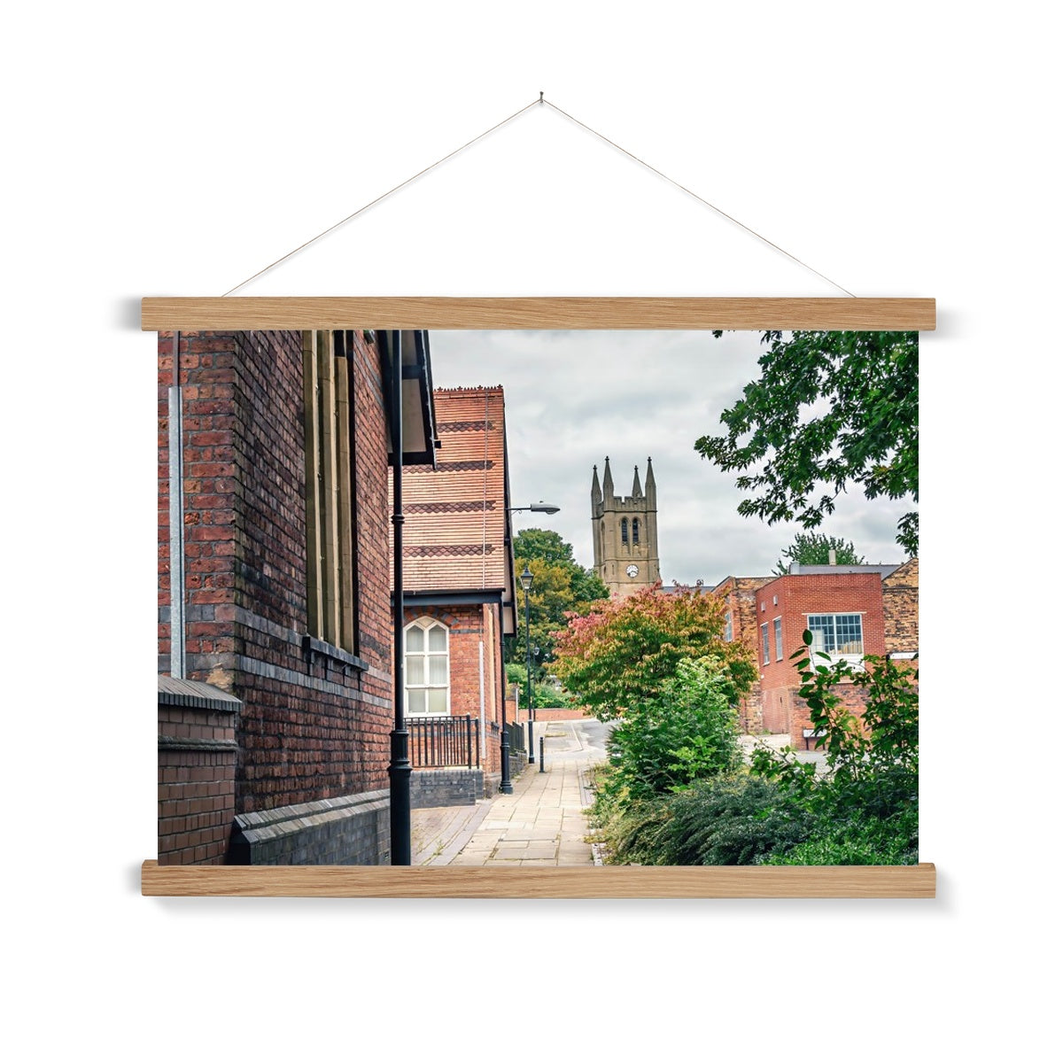 St James' Church from Webberley Lane, Longton Fine Art Print with Hanger