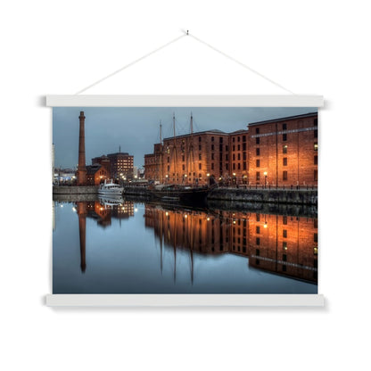 Dusk at Merseyside Maritime Museum Fine Art Print with Hanger