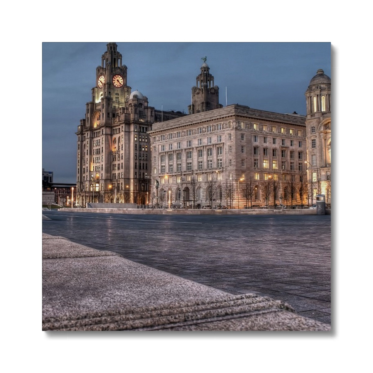 The Liver Buildings: A Liverpool Icon at Twilight Canvas