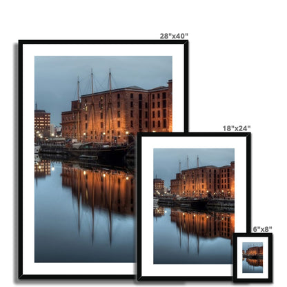 Dusk at Merseyside Maritime Museum Framed & Mounted Print