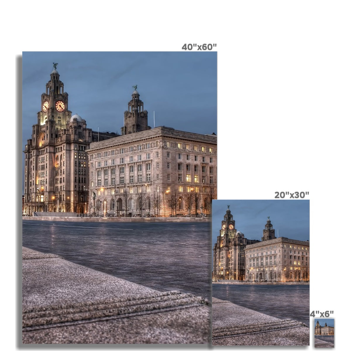 The Liver Buildings: A Liverpool Icon at Twilight Fine Art Print