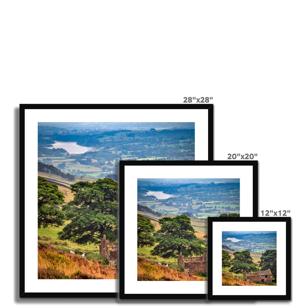 Overlooking Tittesworth Reservoir Framed & Mounted Print