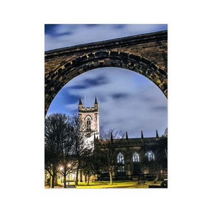 Stoke Minster at Night Wall Art Poster