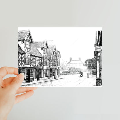 The Tudor House, Cheadle Classic Postcard