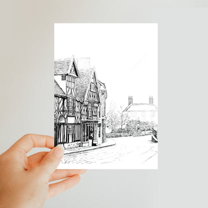 The Tudor House, Cheadle Classic Postcard