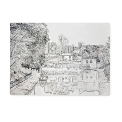 Harecastle Tunnel, Kidsgrove Glass Chopping Board