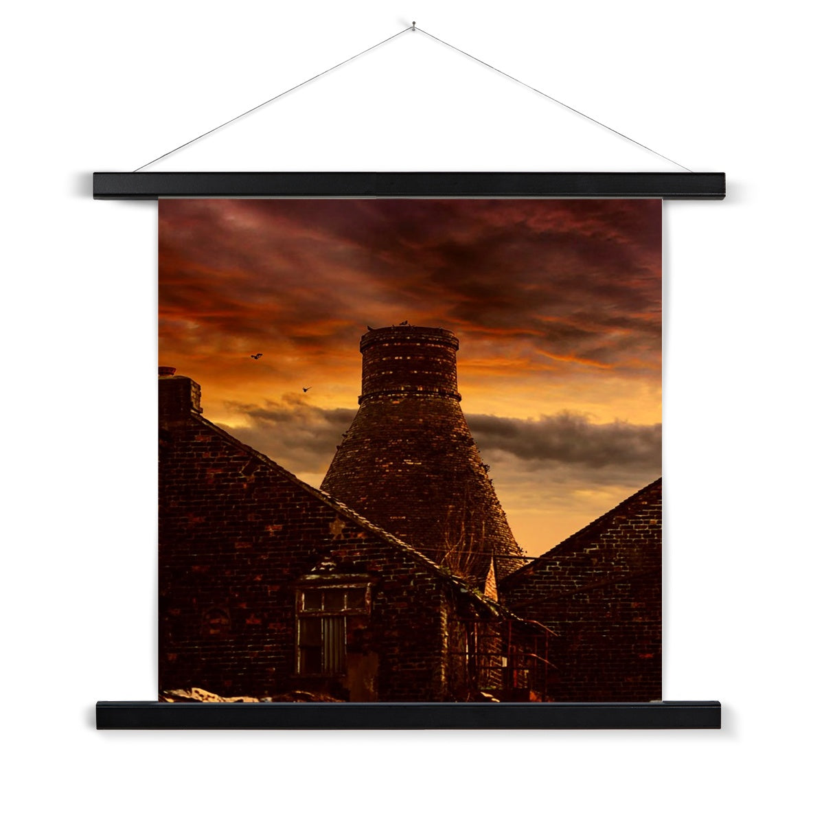 A Potteries Sunset Fine Art Print with Hanger