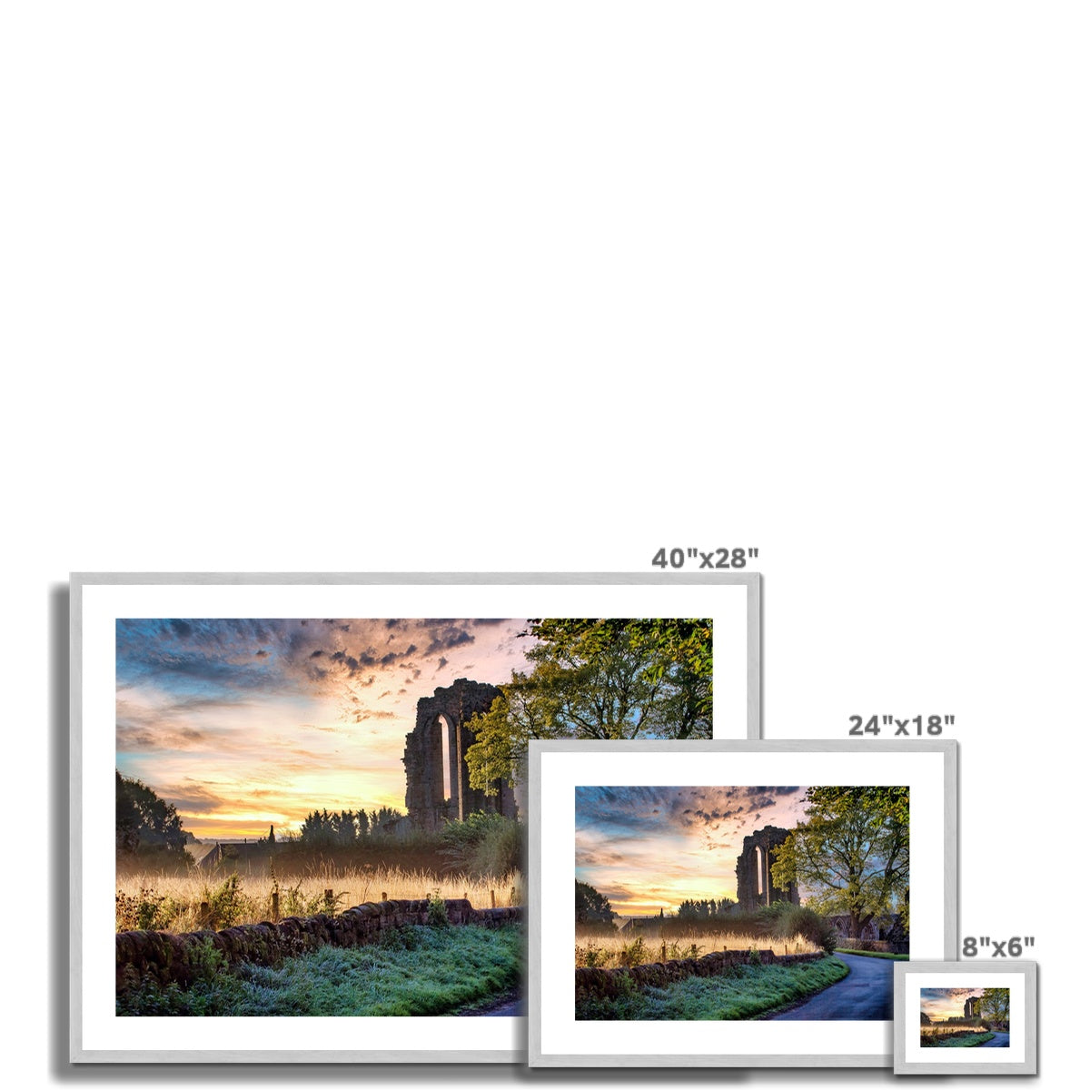 Dawn's Embrace at Croxden Abbey Antique Framed & Mounted Print