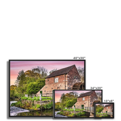 Cheddleton Flint Mill at Dusk Framed Canvas