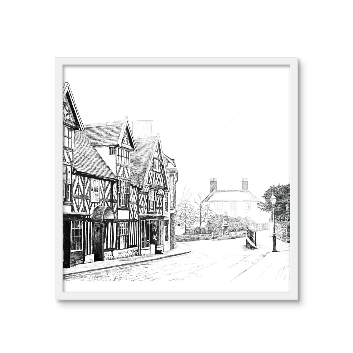 The Tudor House, Cheadle Framed Photo Tile