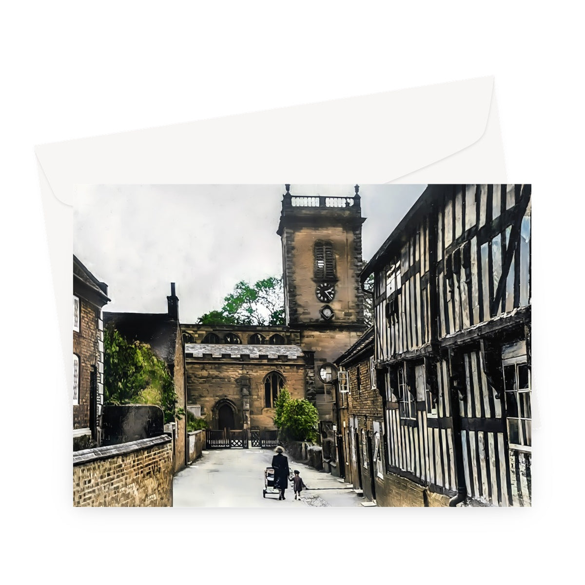 Church Lane, Abbots Bromley Greeting Card