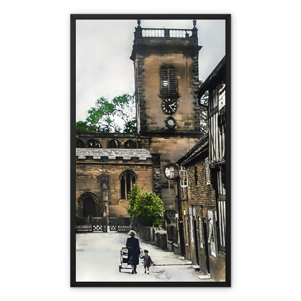 Church Lane, Abbots Bromley Framed Canvas