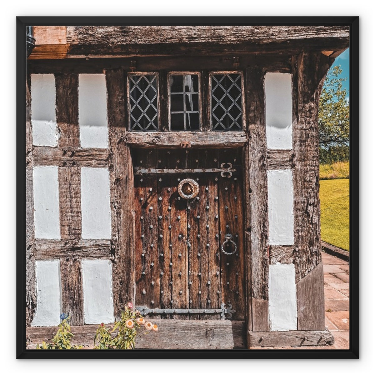 The Farmhouse Door Framed Canvas