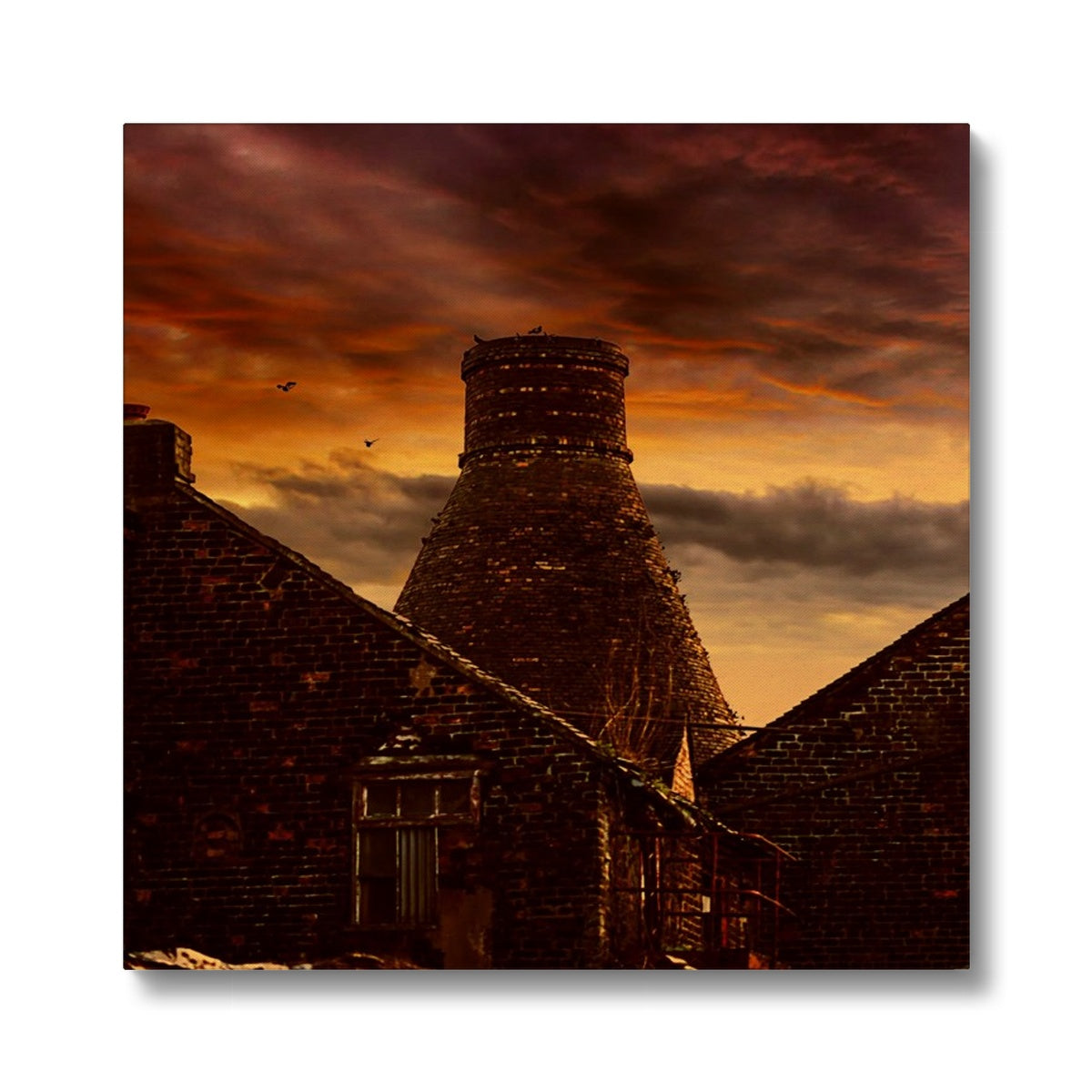 A Potteries Sunset Eco Canvas