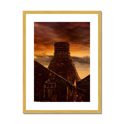 A Potteries Sunset Antique Framed & Mounted Print