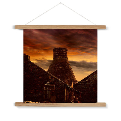 A Potteries Sunset Fine Art Print with Hanger