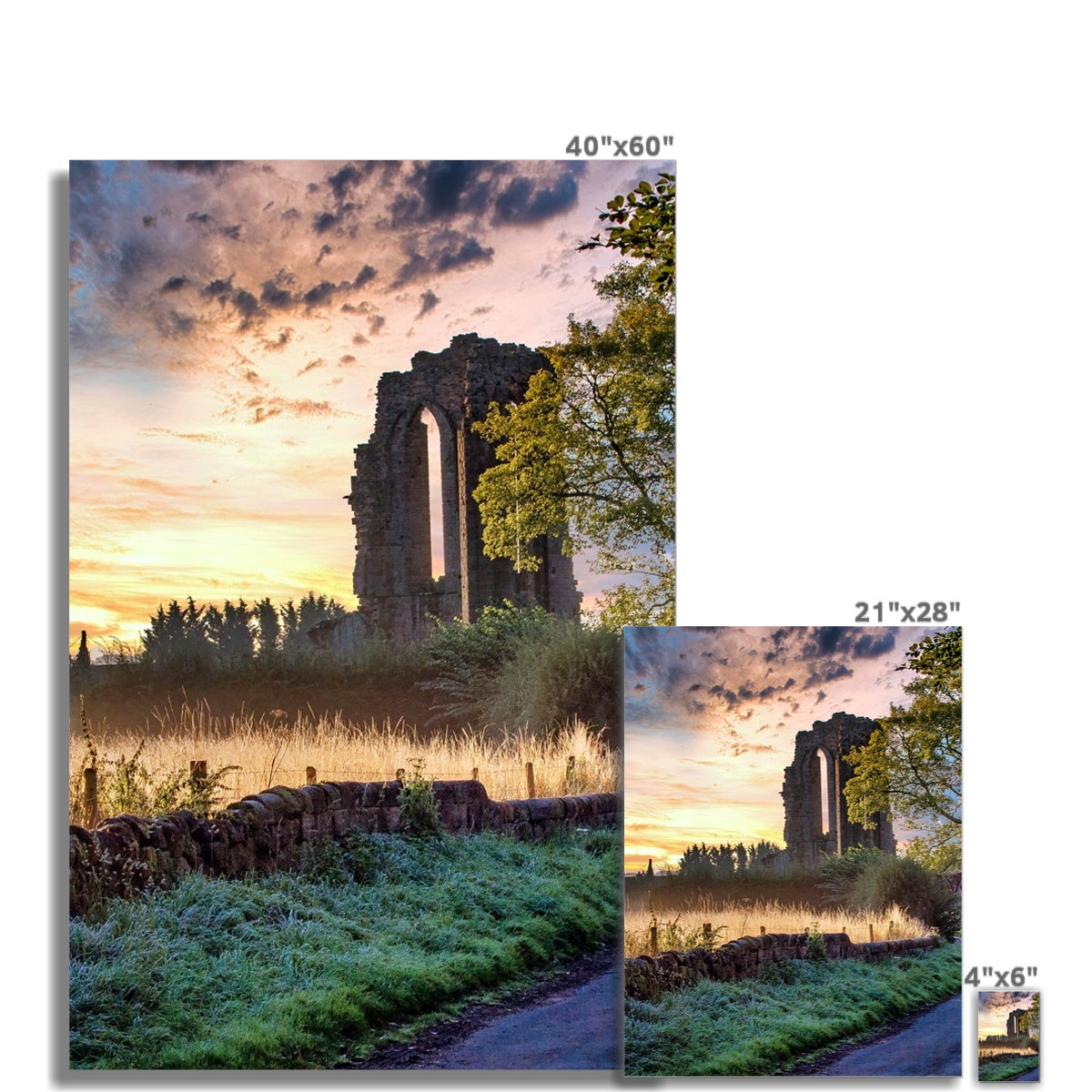 Dawn's Embrace at Croxden Abbey Wall Art Poster