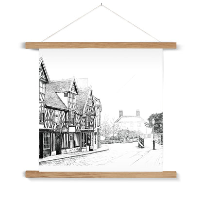 The Tudor House, Cheadle Fine Art Print with Hanger