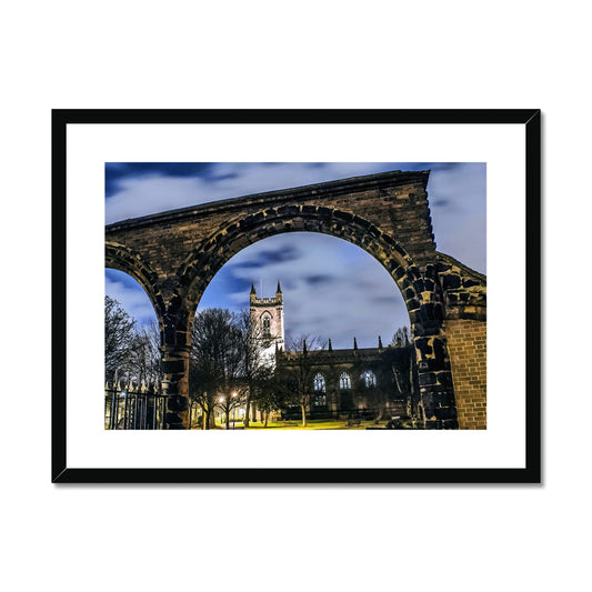 Stoke Minster at Night Framed & Mounted Print