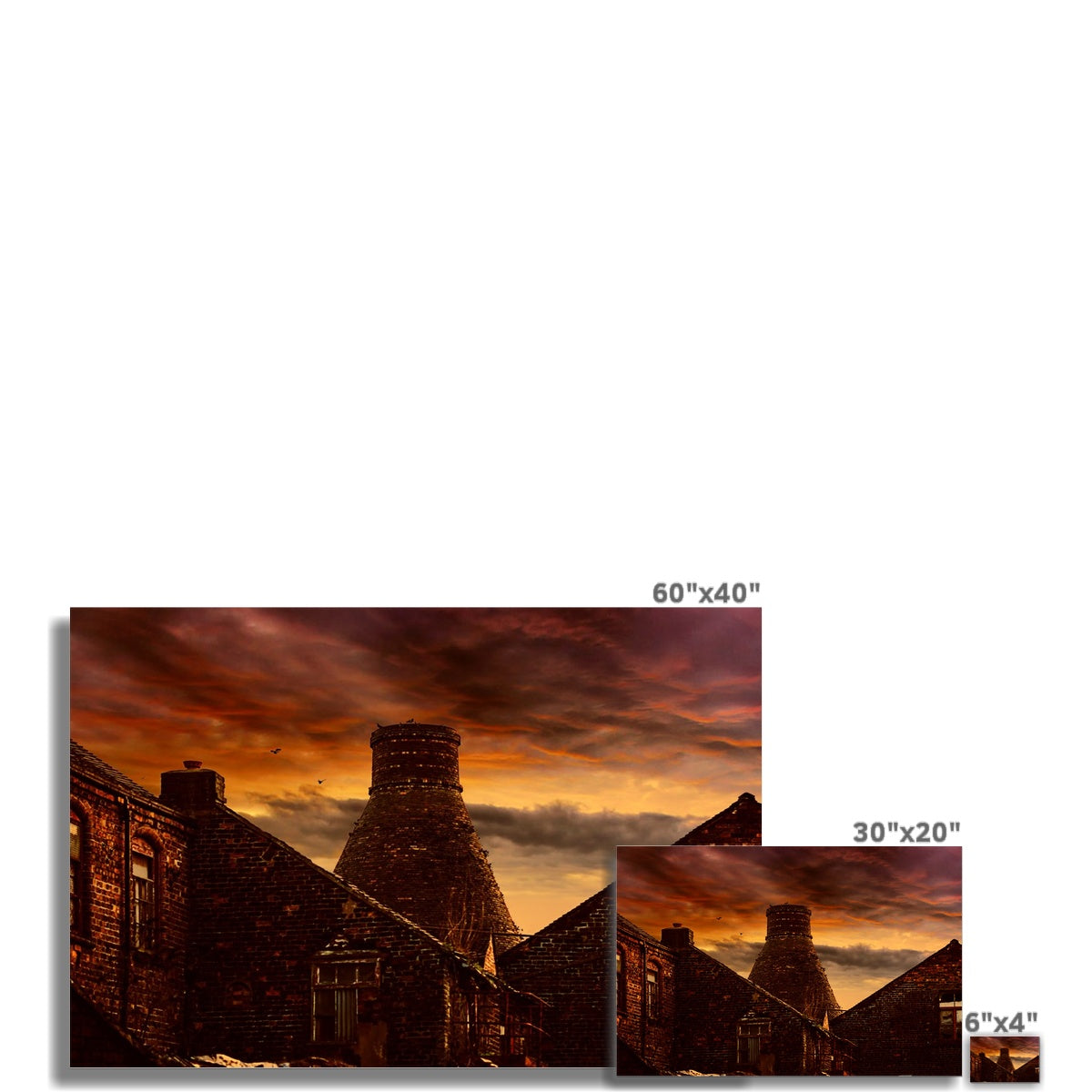 A Potteries Sunset Fine Art Print