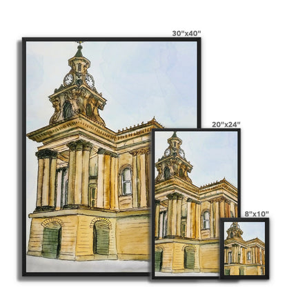 Burslem Town Hall Framed Canvas