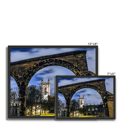 Stoke Minster at Night Framed Photo Tile