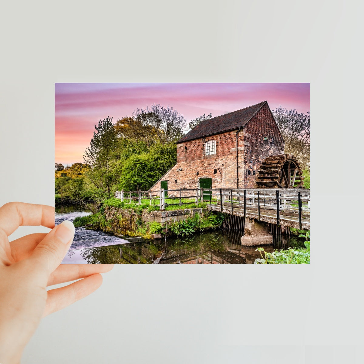 Cheddleton Flint Mill at Dusk Classic Postcard