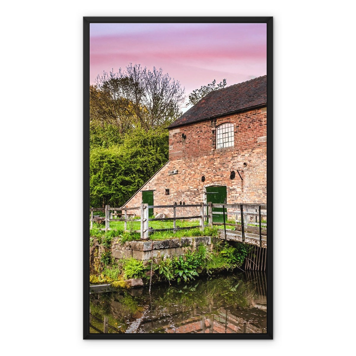 Cheddleton Flint Mill at Dusk Framed Canvas