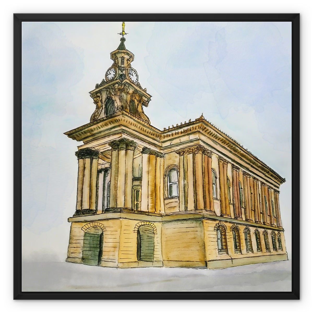 Burslem Town Hall Framed Canvas