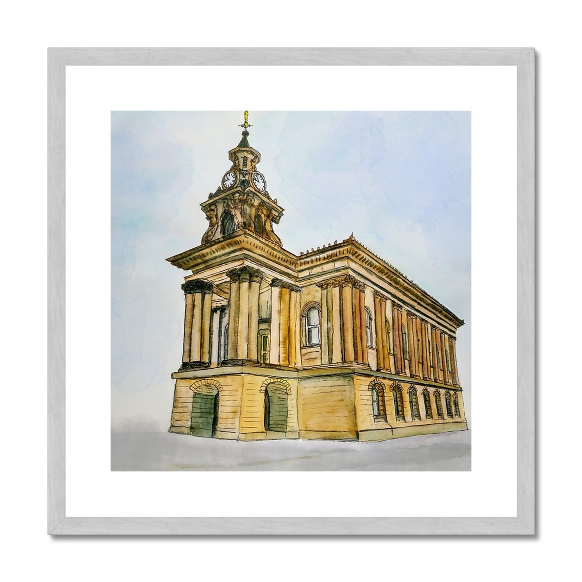 Burslem Town Hall Antique Framed & Mounted Print