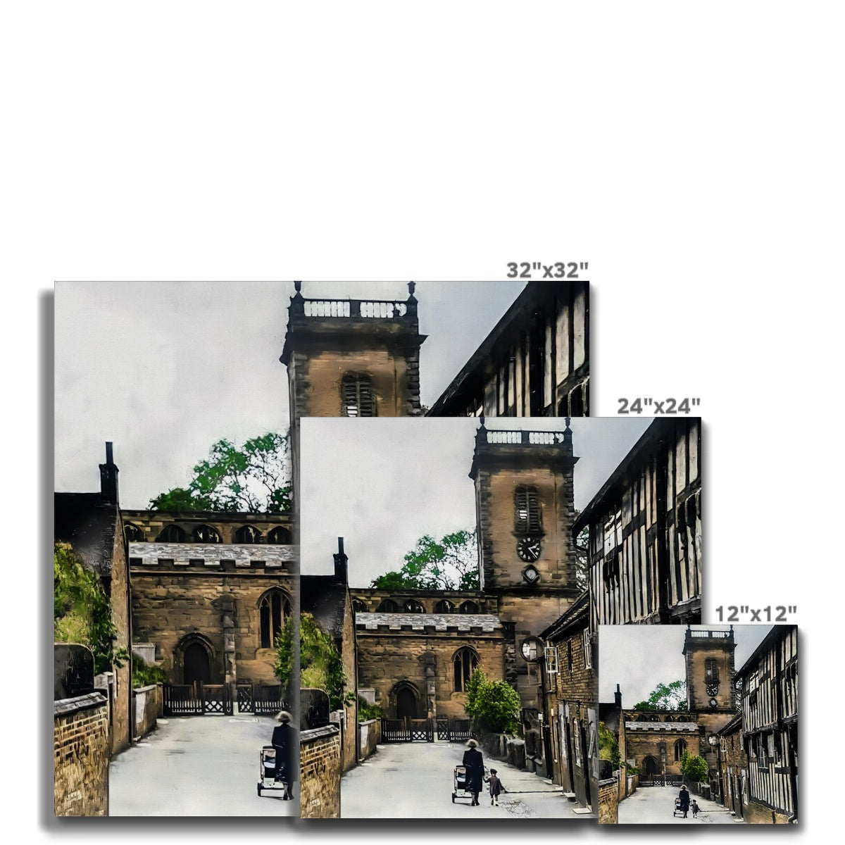 Church Lane, Abbots Bromley Canvas