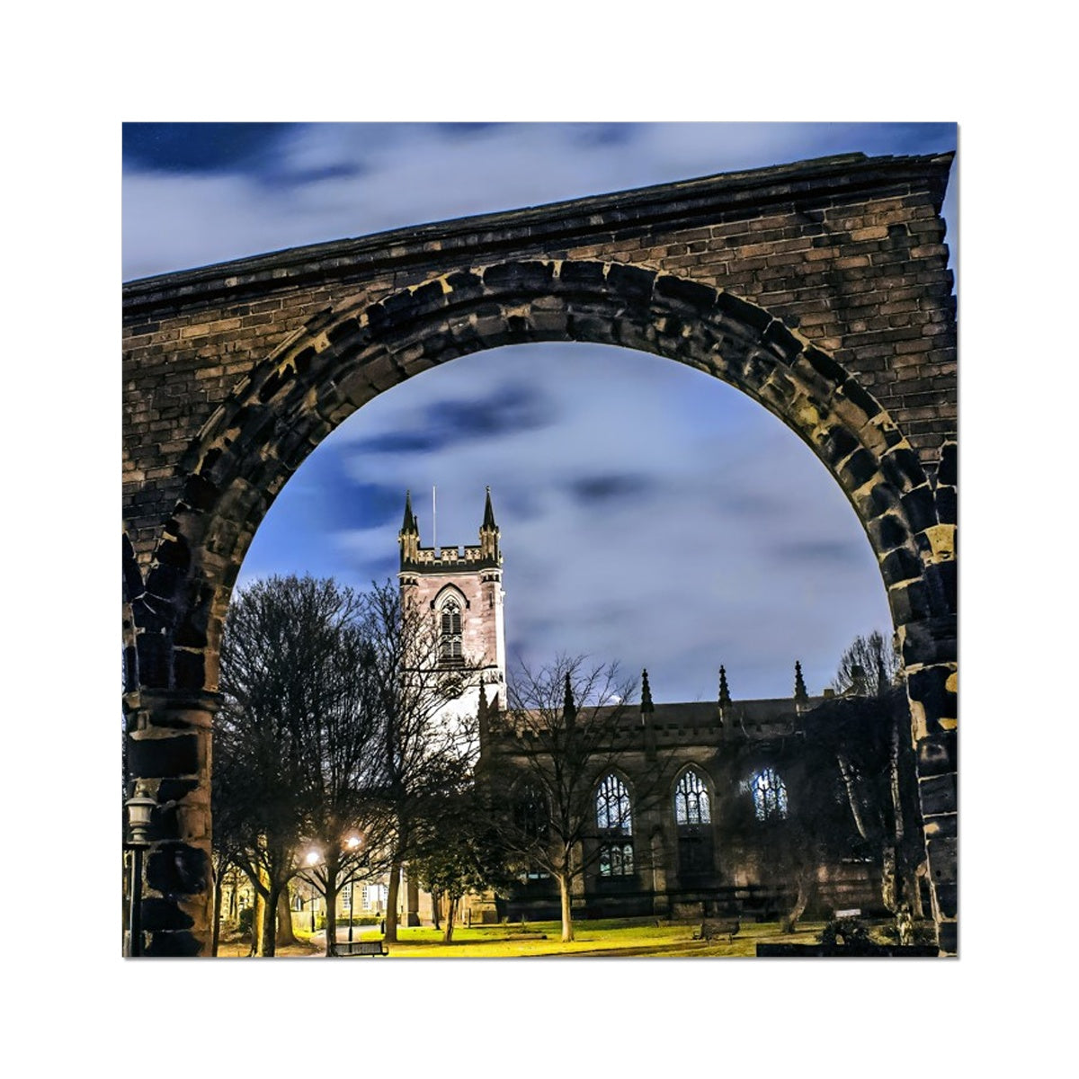 Stoke Minster at Night Wall Art Poster