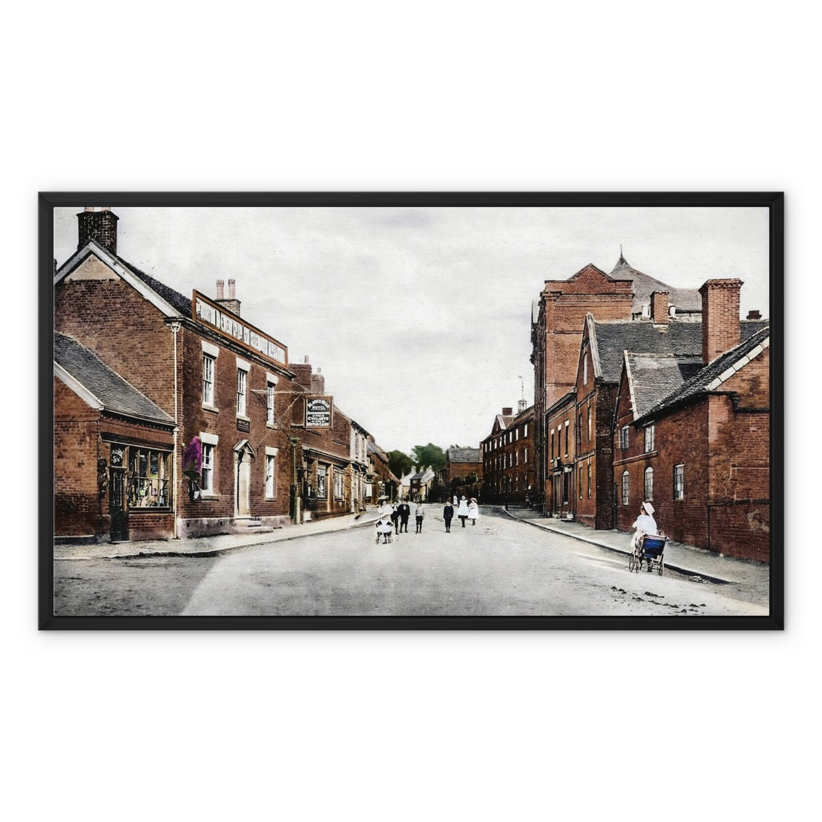 Tean High Street Framed Canvas