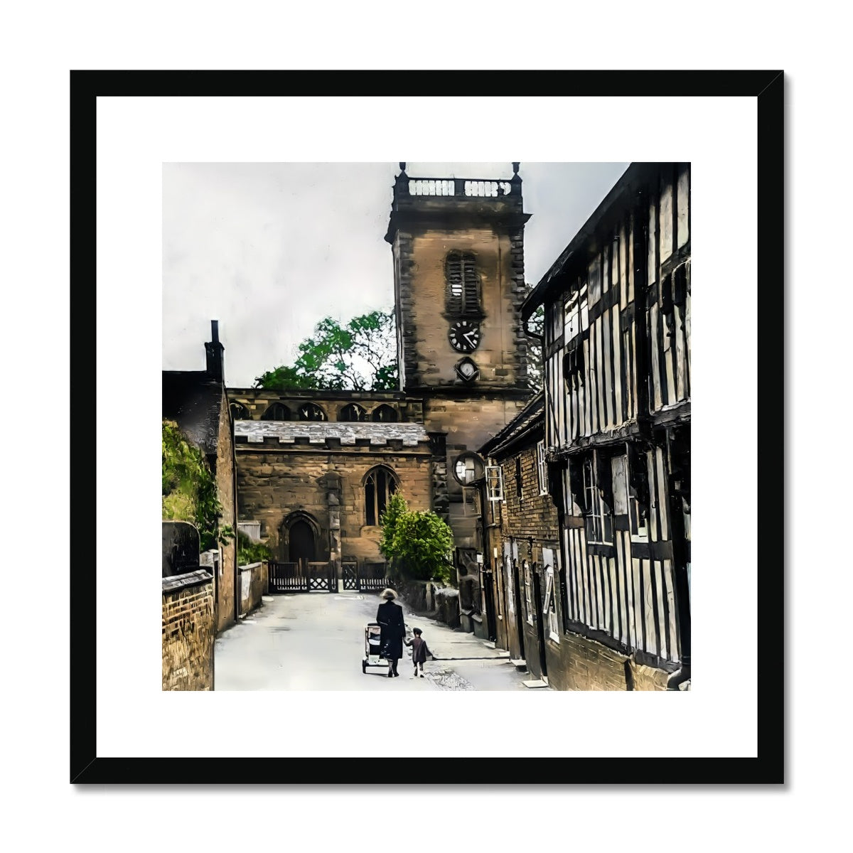 Church Lane, Abbots Bromley Framed & Mounted Print